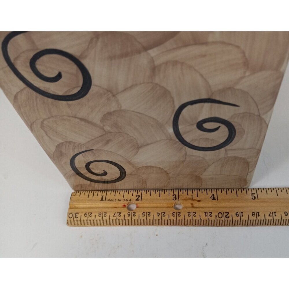 R B Alcobaca Tissue Box Cover Ceramic 4.75" x 4.75" x 5.75" Brown Decorative GUC - Picture 4 of 11